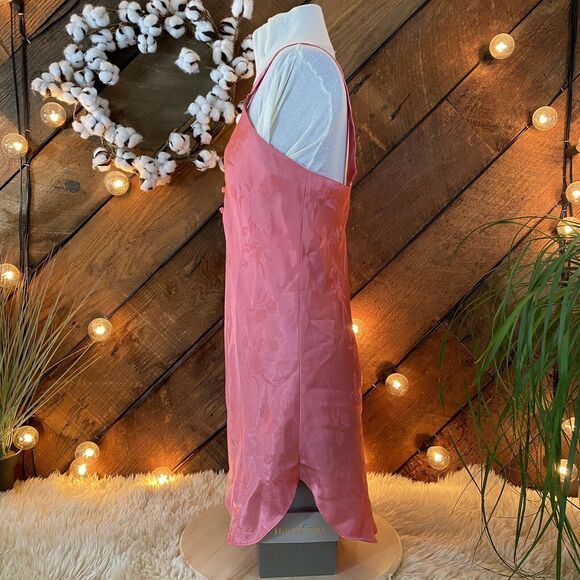 Morgan Taylor Intimates Lingerie Womens Small Pink Vintage 90s Satin Chemise - Picture 6 of 7